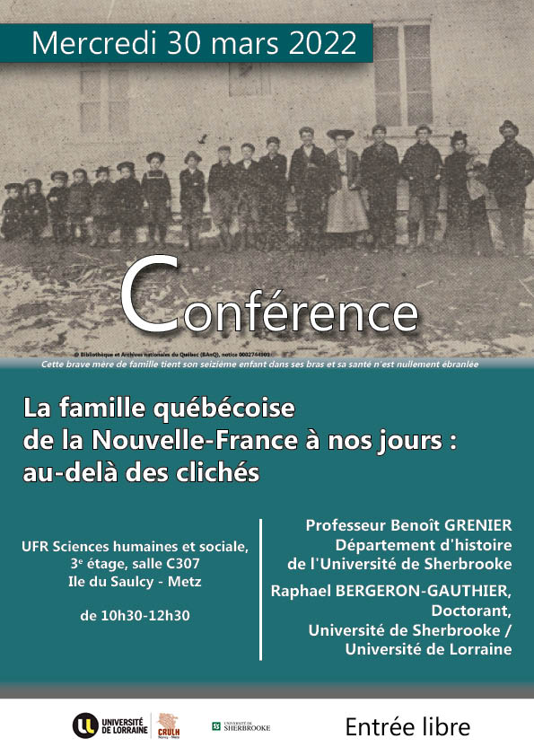 affiche conférence famille québécoise