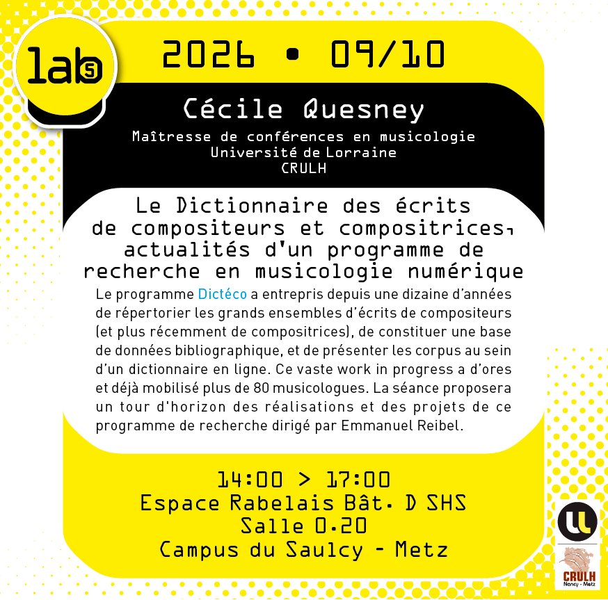 affiche conférence Cécile Quesney