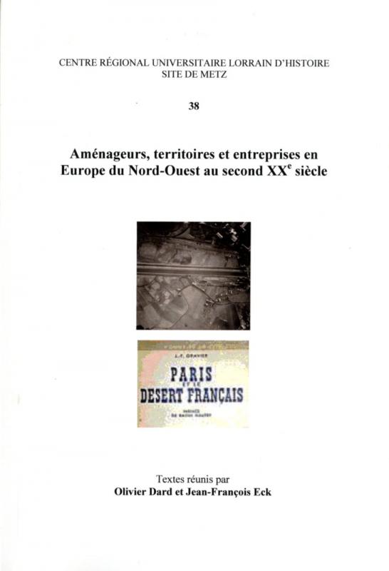 Couverture Aménageurs, territoires et entreprises en Europe du Nord-Ouest au second XXe siècle